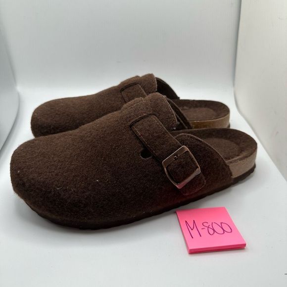 CUSHIONAIRE Womens Clog 8.5 BROWN WOOL - Picture 3 of 7
